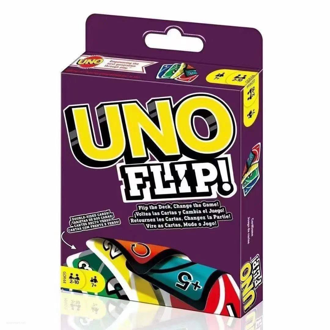 Mattel UNO Flip Card Game - 112 Cards with Character Designs