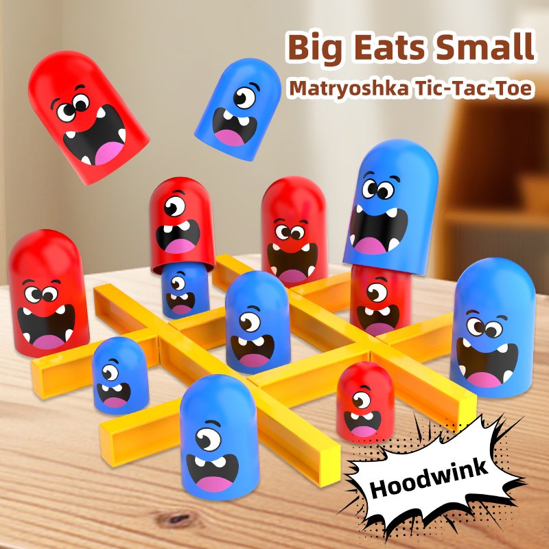 Tic-Tac-Toe Nesting Doll Game - Brain Teaser Family Fun
