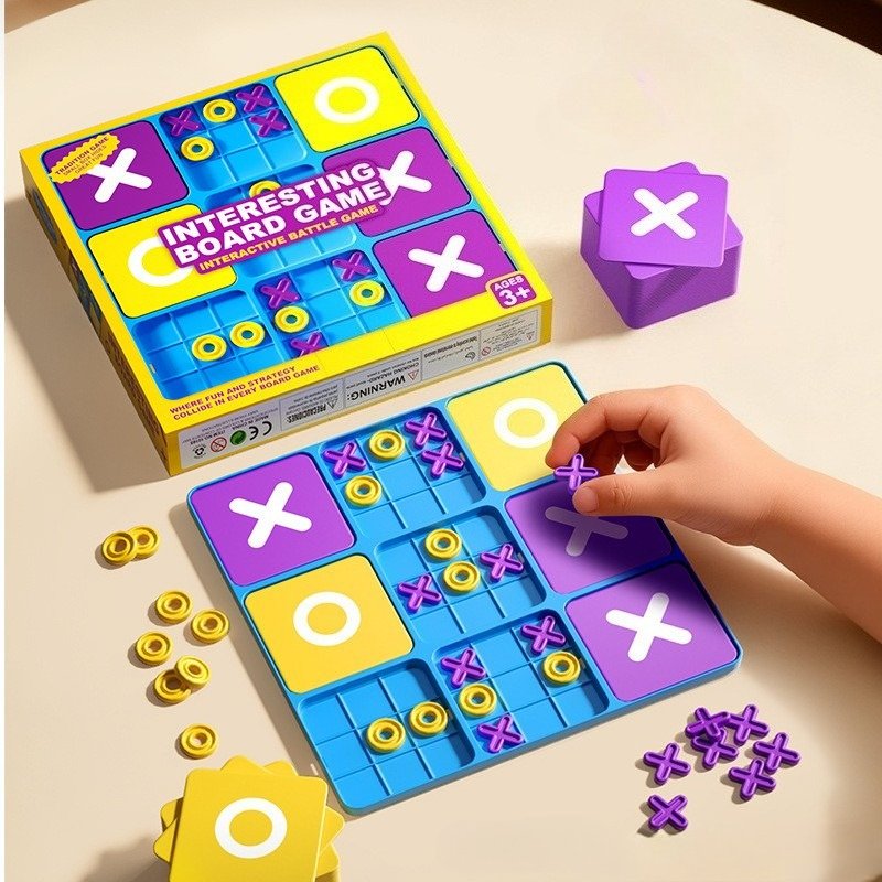 Tic Tac Toe Board Game for Kids - Logical Thinking & Family Fun Toy