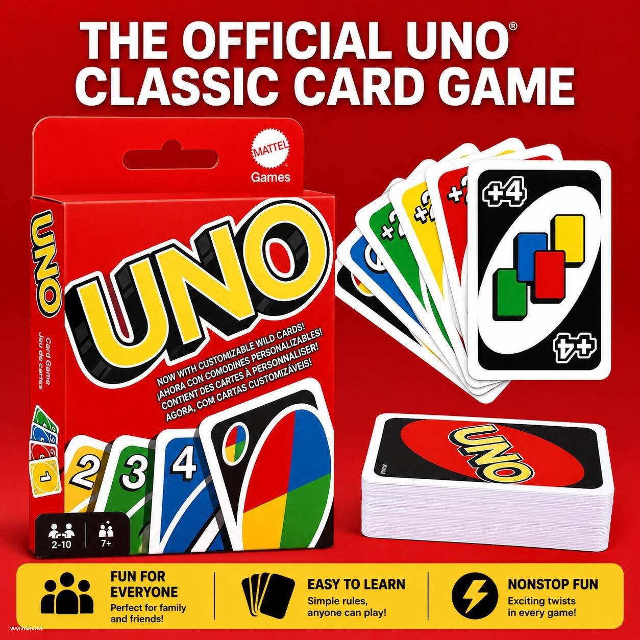 UNO Card Game - 112 Playing Cards for Family Fun