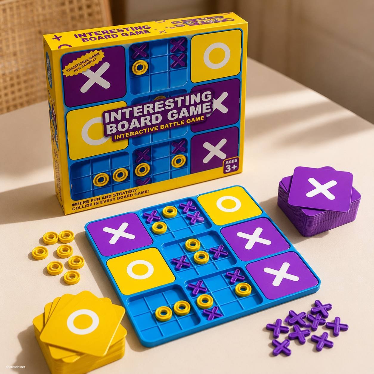 Tic Tac Toe Board Game for Kids - Logical Thinking & Family Fun Toy